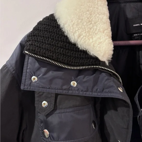 Isabel Marant Black and Navy Ski Jacket